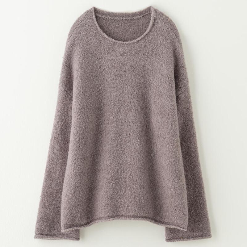 Snofur Women's Round Neck Loose Knit Sweater