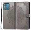 For Motorola Edge 40 Neo 5G Case Mandala Embossed PU Leather 3 Card Slots Phone Cover