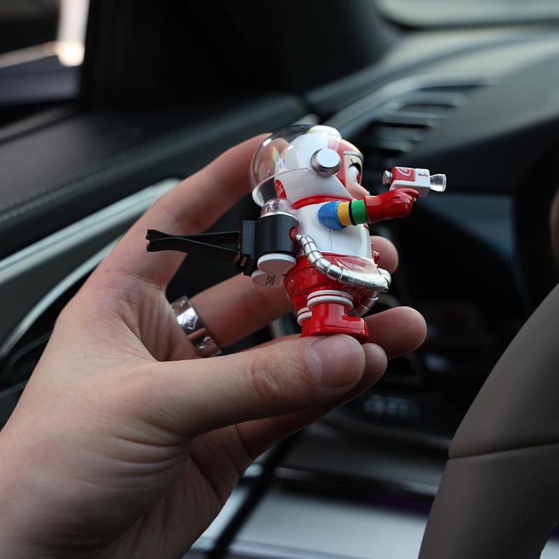 2Pcs Car Air Freshener Clips Auto Aromatherapy Solid Perfume for POP MART SPACE MOLLY 100% 1/2/3/emoji Fragrance Options