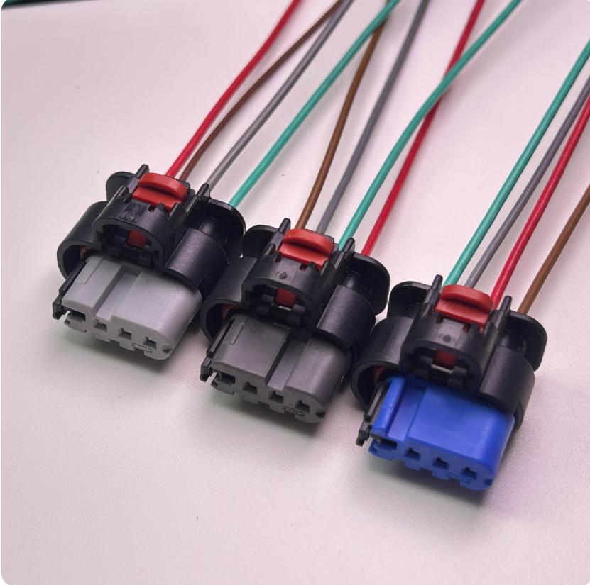 4-Pin Automotive Female Socket Wiring Harness Electrical Car Connector Ignition Coil Connector 1-2203773-1/ 1-2203773-2