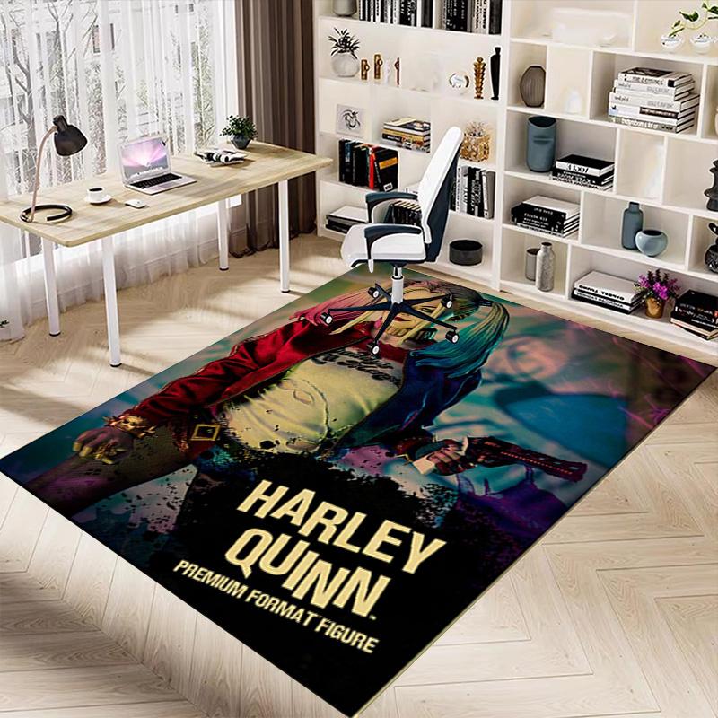1pc Harley Quinn Chaos Carpet for Playroom Bedroom Living Room Sofa Home Decor,kids Game Area Rug Non-slip Floor Mat Y826169