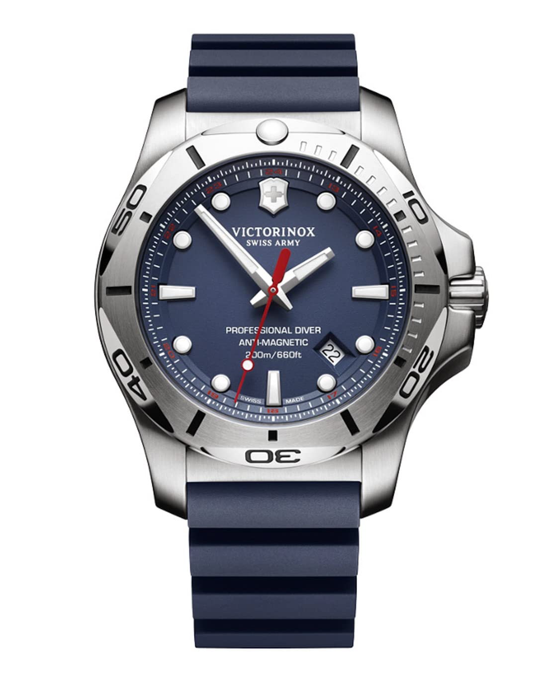 

Watch PROFESSIONAL DIVER Stainless Steel Case Blue Dial Blue Rubber Strap Gift 241734 [Victorinox] I.N.O.X. (316L/Forged) [