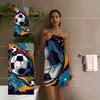 Football Beach Towel Quick Dry Microfiber Soccer Print Towel for Sports Gym Camping