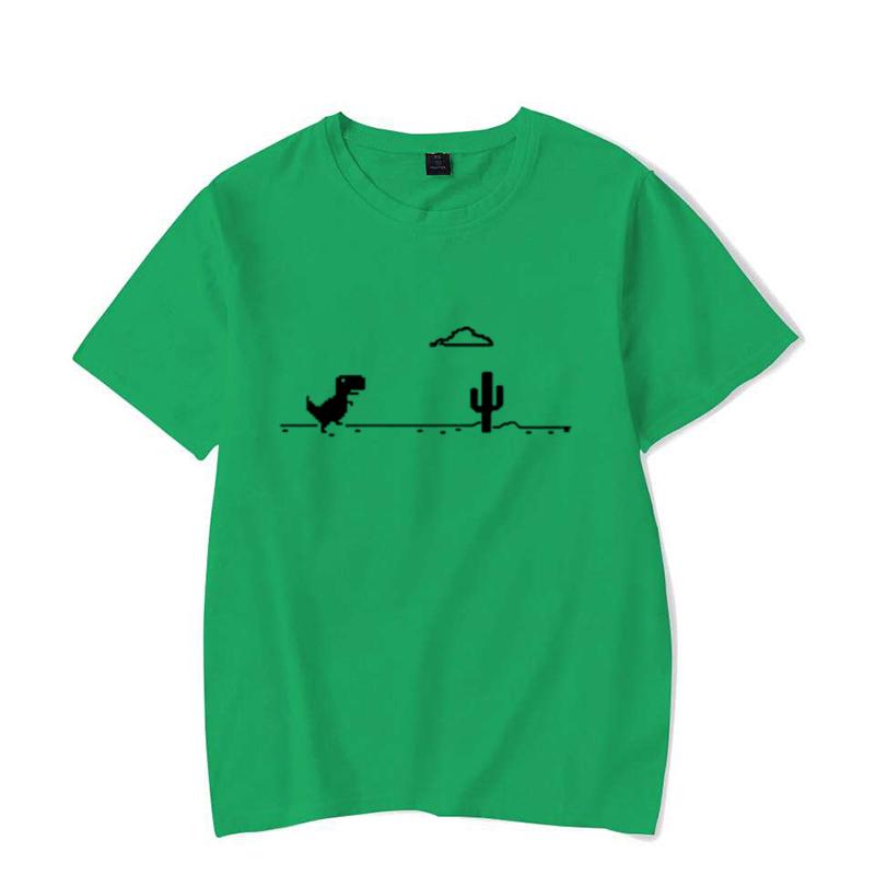 

Mosaic Game Cactus Little Dinosaur Prints Men Women T-Shirts Creativity Street Funny Short Sleeve Casual All-math Mans Clothing 4XL