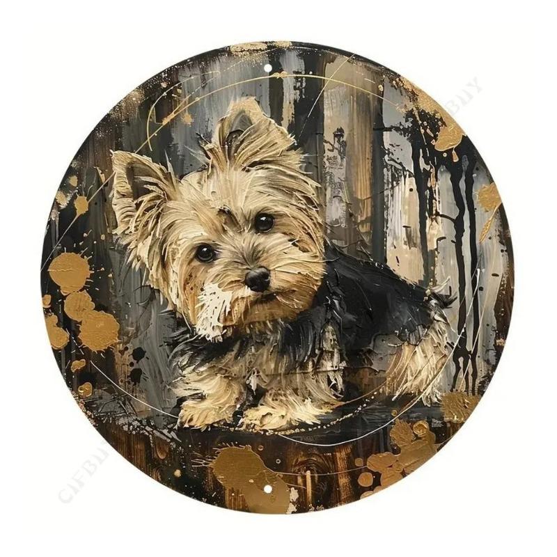 Dog Metal Poster Sign, Vintage Wall Decor 20x20cm