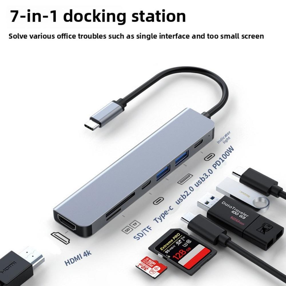 5 in 1 USB C Hub HDMI Adapter USB 3 0 Ports for Laptop Monitor Projection Multi Port Type C Dock
