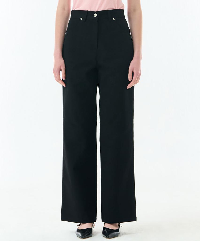 Kamino Cotton Wide Pants Black