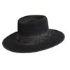 Pork Pie Top Sheep Felt Hat Solid Sheep Felt Hat Web Decorated Pure Wool Felt Hat