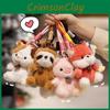 Keychain Plush Cute Pendant With Capybara Penguin Raccoon Panda Design Shaped