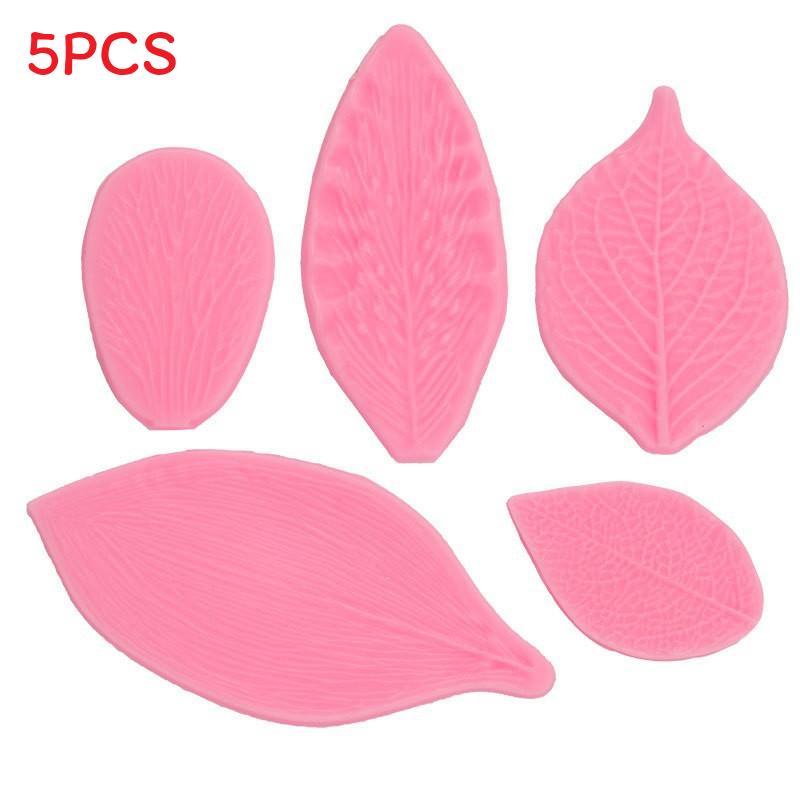 Silicone Leaf Cake Mold Set For Fondant And Clay Decorations With 3d Texture For Baking Enthusiasts