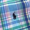 Unused RALPH LAUREN Check Short Sleeve Button Down Shirt XL(18-20) Blue Kid's Used