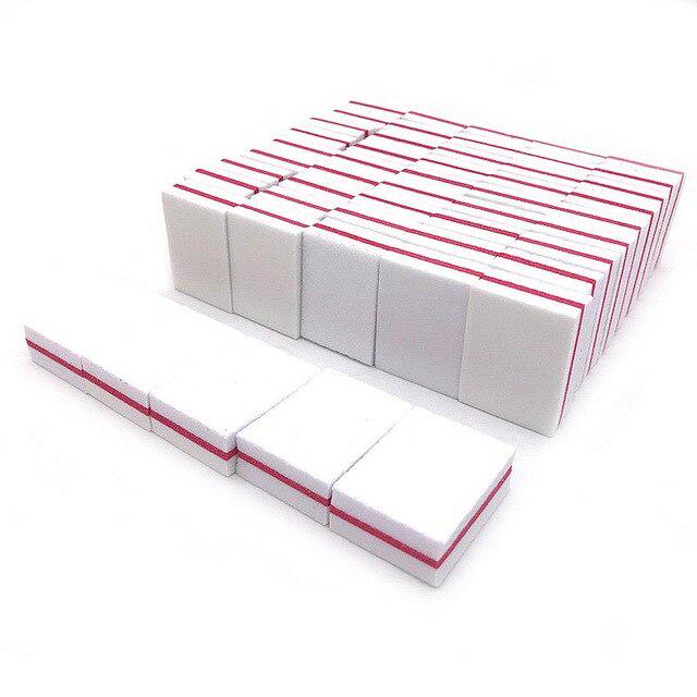 

Баффики для шлифовки ногтей, 50 шт белый