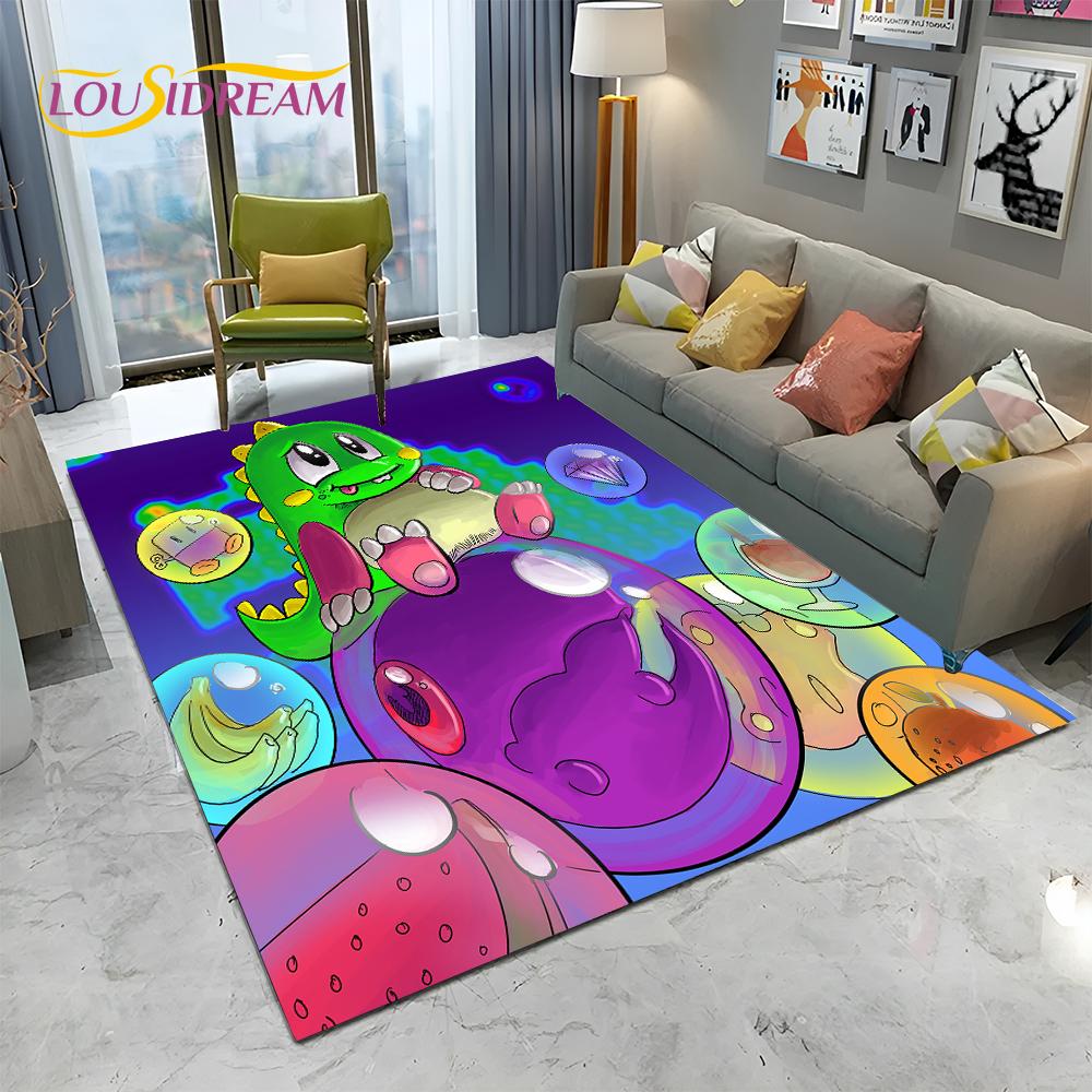 

Мультфильм Bubble Bobble Game Gamer Ковер Ковер для дома Гостиная Спальня Диван Коврик Декор, детский игровой коврик Нескользящий напольный коврик 40x60cm