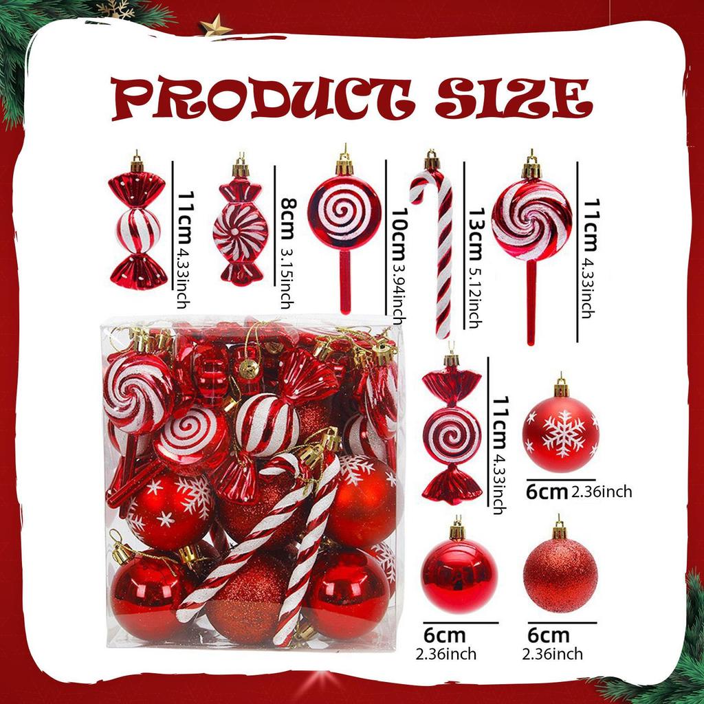 Christmas Tree Hanging Ornaments Charm Pendants Reusable Ornament Decorations for Cafe