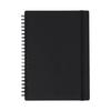 Muji High-Quality Paper Double Ring NotebookRubber Closure Black A5 80 Sheets 6mm Horizontal Rule NAA39A8A