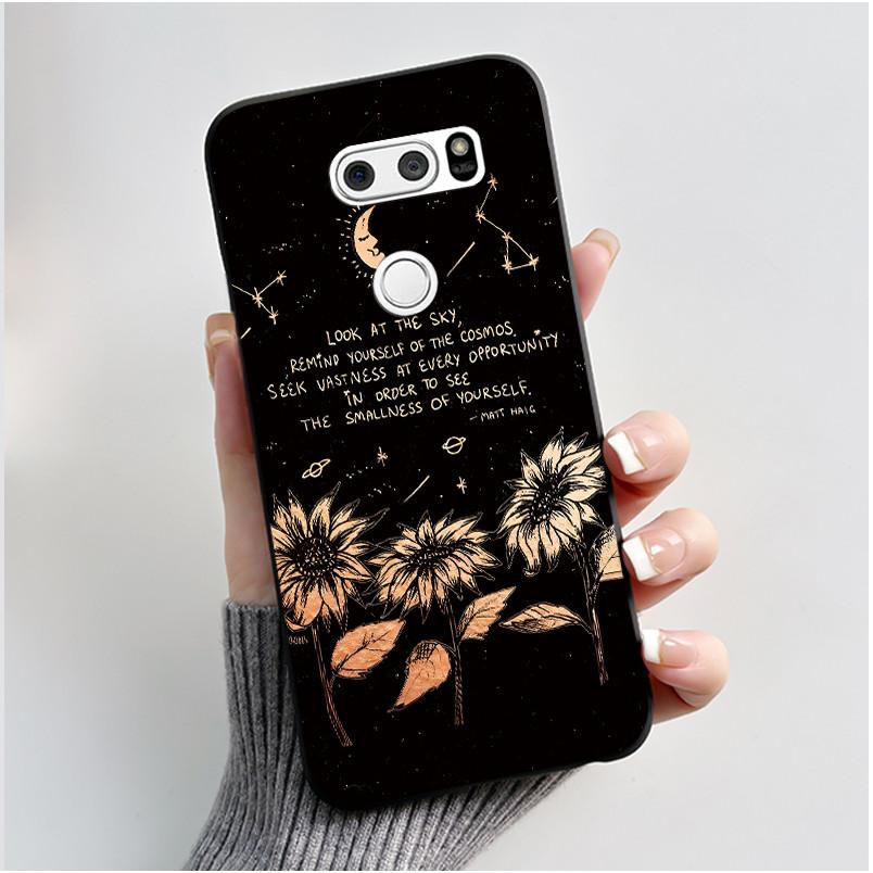 Cute Case For LG V30 V30+ Plus Funda LG V30s ThinQ Capa LG V35 ThinQ Printing Shell Protective Cover Soft Silicone Cartoon Cases