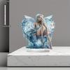 2D Flat Goddess of Ice Acrylic Desktop Decoratio, with Base, Suitable for Wall Decoration, Porch, Room, Villa, Accents Home, Hallway, or Workplace - R