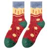 Coral Velvet Socks for Women Thickened Non-shedding Cartoon Furry Jacquard Sleeping Socks Floor Non-slip Warm Home Socks
