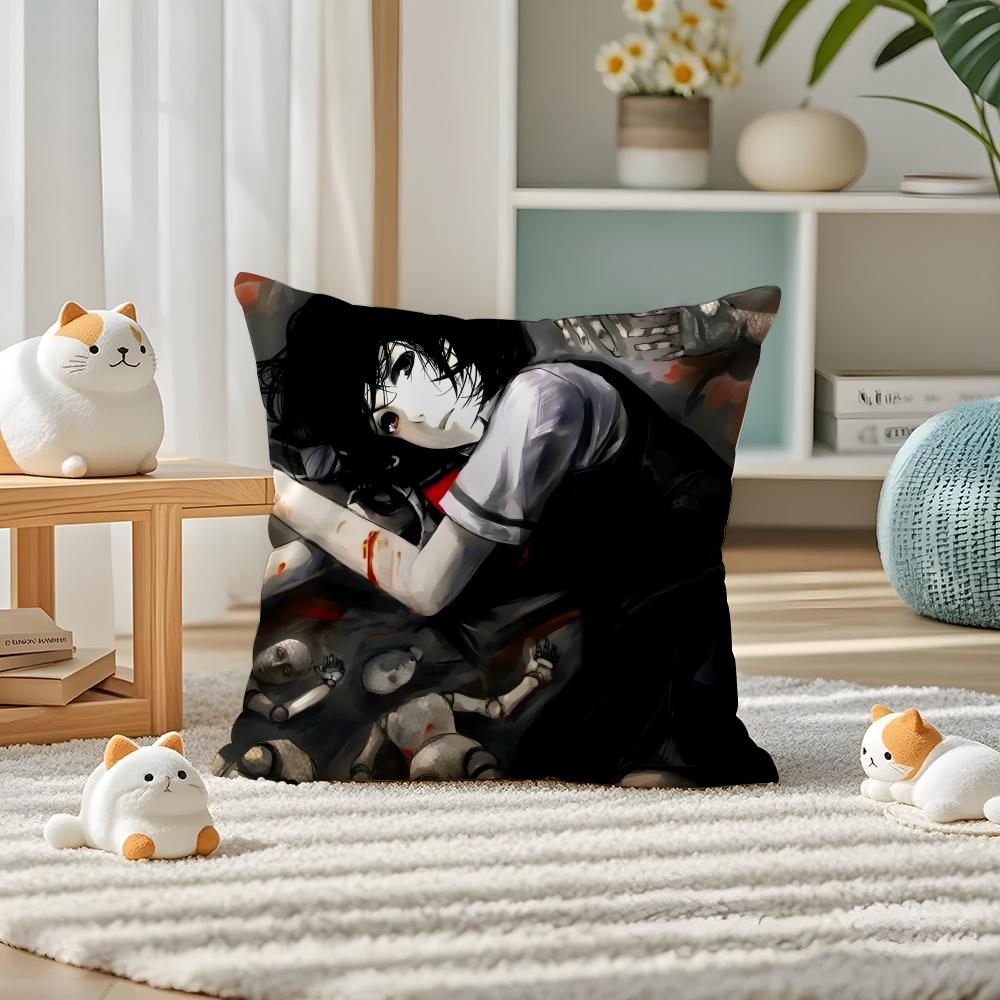 Anime A-Another Pillow Case Silky Elegant Comfort Sofa Bed Invisible Zipper