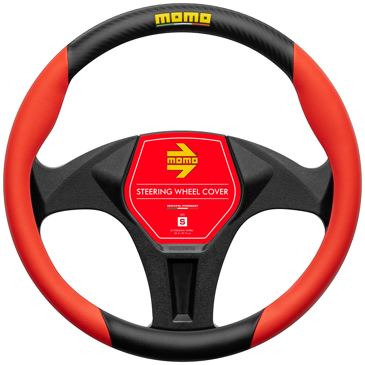 MOMO ITALIA Итальянский руль, размер, карбоновая крышка, Милан, Италия, S, Красно-черный