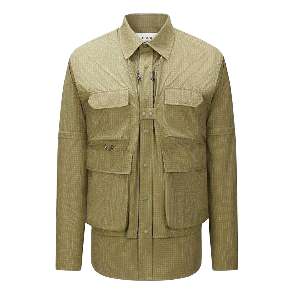 Firetrap Mens 3 In 1 Ripstop Convertible Shirt