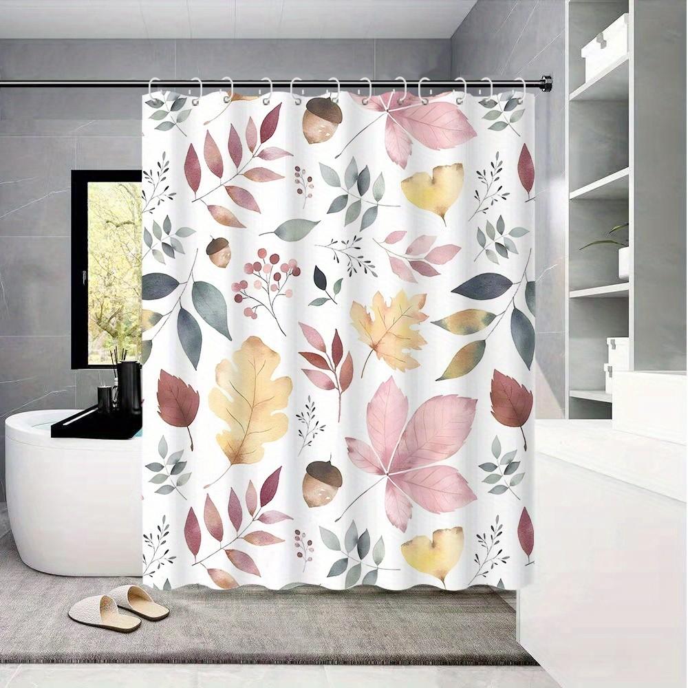 

Spring Summer Floral Shower Curtain-Vibrant Flower Design, Machine Washable Suitable For Bathroom Decorative Shower Curtain W60H190(CM)-1 Pcs