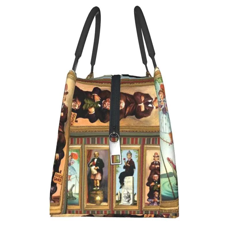 Benutzerdefinierte Haunted Mansion Stretching Lunchtaschen Damen Thermokühltasche Isolierte Lunchbox für Arbeit Picknick oder Reise
