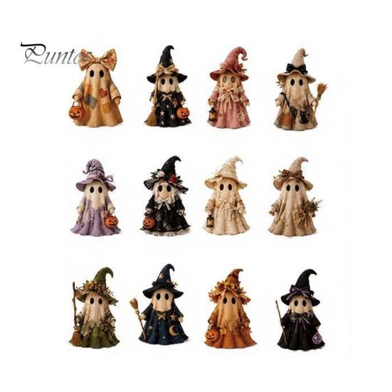 Halloween Gift Calendar Advent Calendar, 24 Days Ghost Countdown with Themed Collectible Figures, Holiday Gifts for Kids Boys Girls Toddlers Reusable