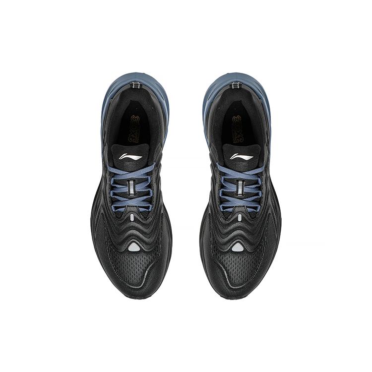 New LiNing EazGo Rebound Cushioning Wear Resistant Slip Resistant Low Top Running Shoes Men's Black ARES035-1