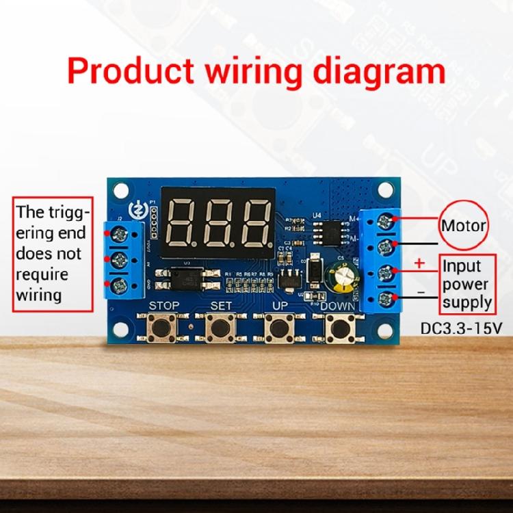 LED Digital Time Delay Relays Motor Speed Controller 3.3-15V Motor Forward And Reverse Controller Control Board
