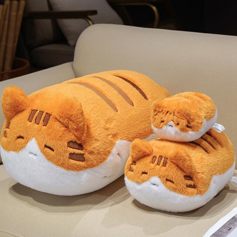 Soft Cat Stuffed Animal Pillow Plush Toy, Kawaii Cartoon Plushie Doll Cute Gift For Kids Bedroom Home Decoration