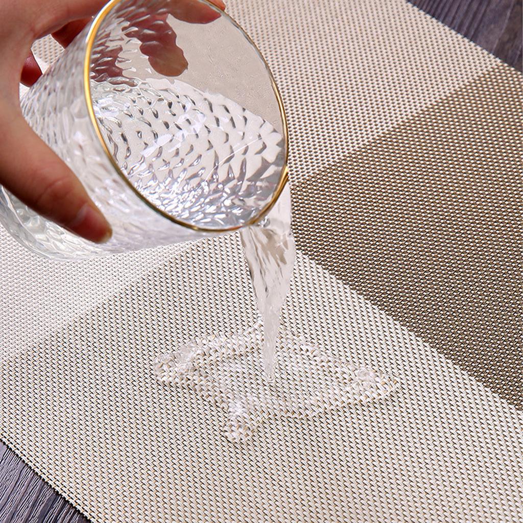 2/4/6Pcs Dining Table Mat Waterproof Weave Disc Pads Bowl Coasters De Cozinha 30*45cm Plate Bar Kitchen Coffee Table Mat 30*45cm