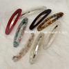 Korean Elegant Acetate Oval Snap Hair Clip