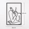Modern Simple Abstract Female Line Decoration Background Wall Living Room Wall Decoration Hanging Painting Metal Material