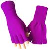 Striped Stripey Unisex One Size Fingerless Gloves Gothic Knitting Fingerless Gloves Winter Warm Elastic Comfortable Gloves