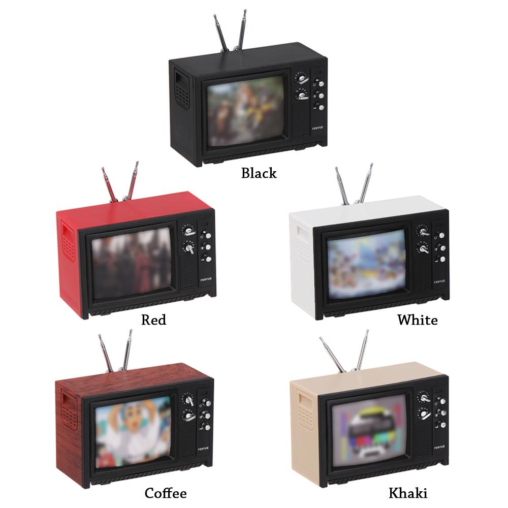 

BJD Doll Miniature Simulation Furniture Living Room Decoration Television Ornaments Portable TV Toy кавовий