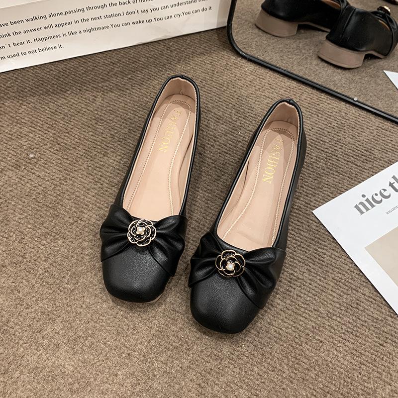 

Вечерние туфли Мэри Джейн на низком каблуке, элегантные, бабушкины, женские, 2025 весна, новые, универсальные, к юбке, для мамы, женские туфли 40