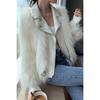 Imitation Fox Fur Jacket Women's Short New Autumn and Winter Imitation Raccoon Fur Locomotive Clothing Light Fashion