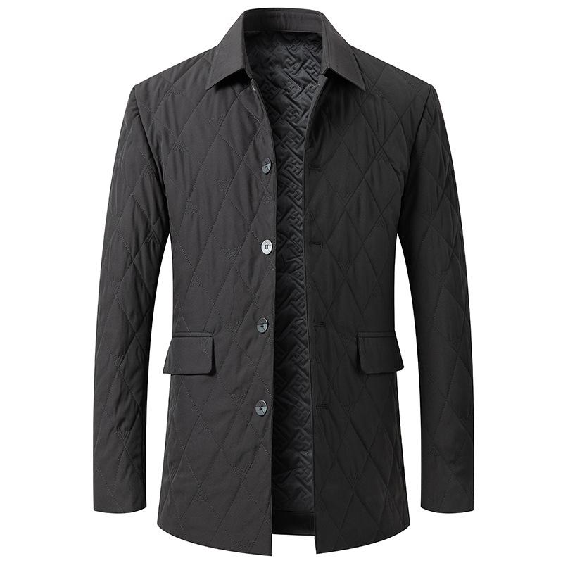 Fashion Casual Lapel Cotton-padded Jacket Men's Jacket No Ironing Cotton-padded Padded Jacket