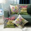 Spring Letter Flower Plant Digital Printing New Home Atmosphere Bedroom Living Room Office Cushions