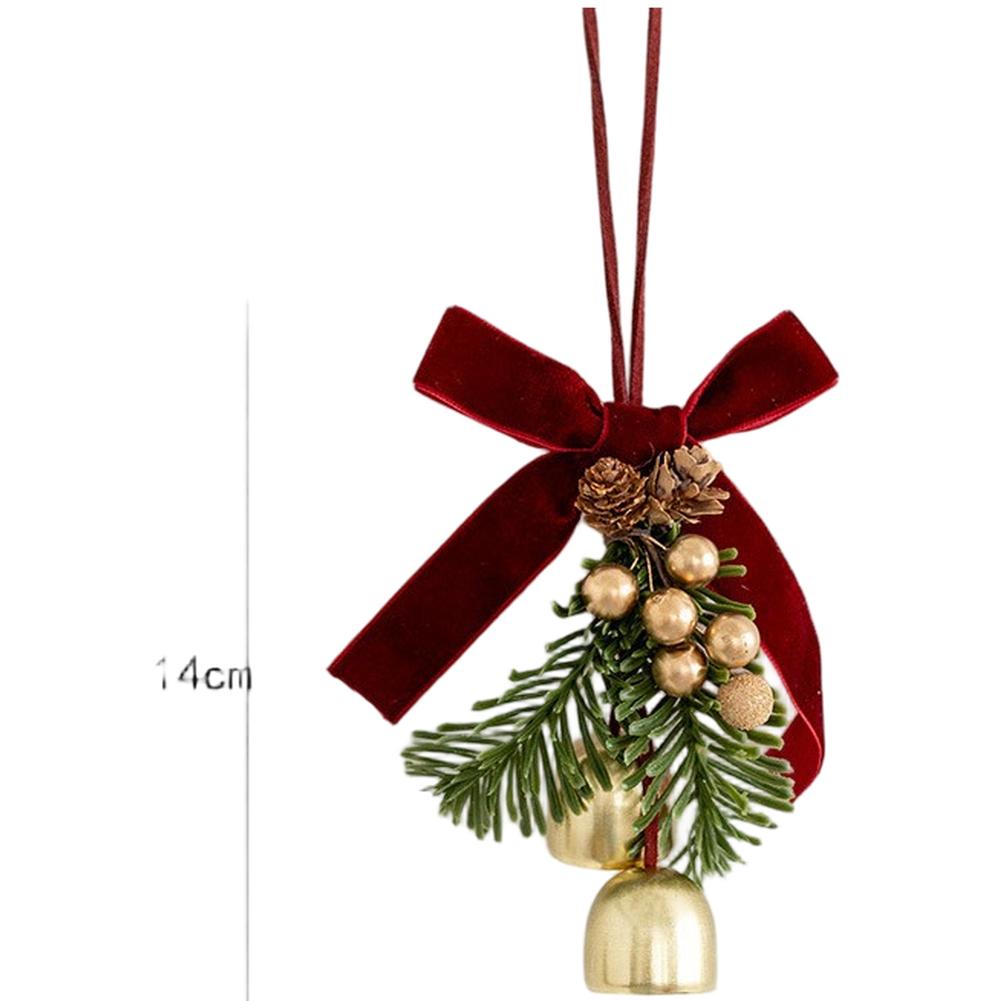 Seasonal Hanging Decorations with Bells and Pine Cone Motifs for Christmas Tree and Indoor For Holiday Ambiance