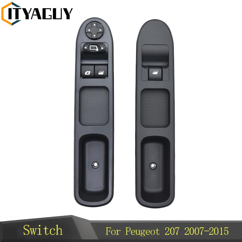 2Pcs Driver Passenger Side Electric Power Window Control Switch for Peugeot 207 2007-2015 6554QC 6490HQ