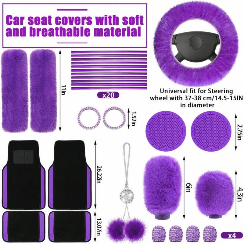 2026 Model E2787 Full Set Car Seat Covers for Front & Rear Seats