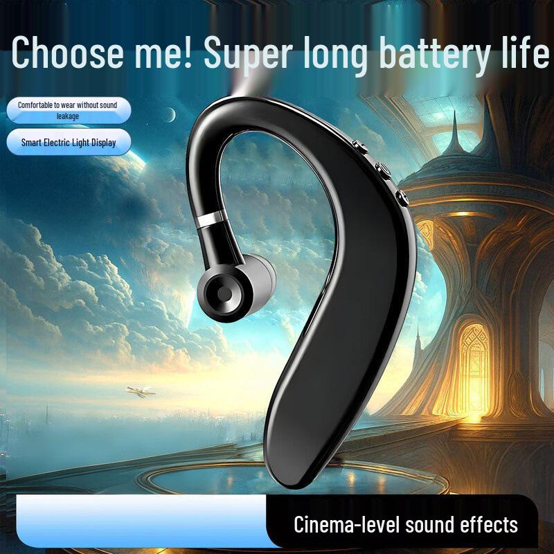 Wireless Over-Ear Bluetooth Earbuds S109 - Long Battery Life, Noise Cancelling, High-Quality Sound for Sports and Running.