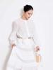 Spring 2026 French Linen Embroidery Shirt with Lantern Sleeves - Southern Style, Perfect for Vacation or Commuting