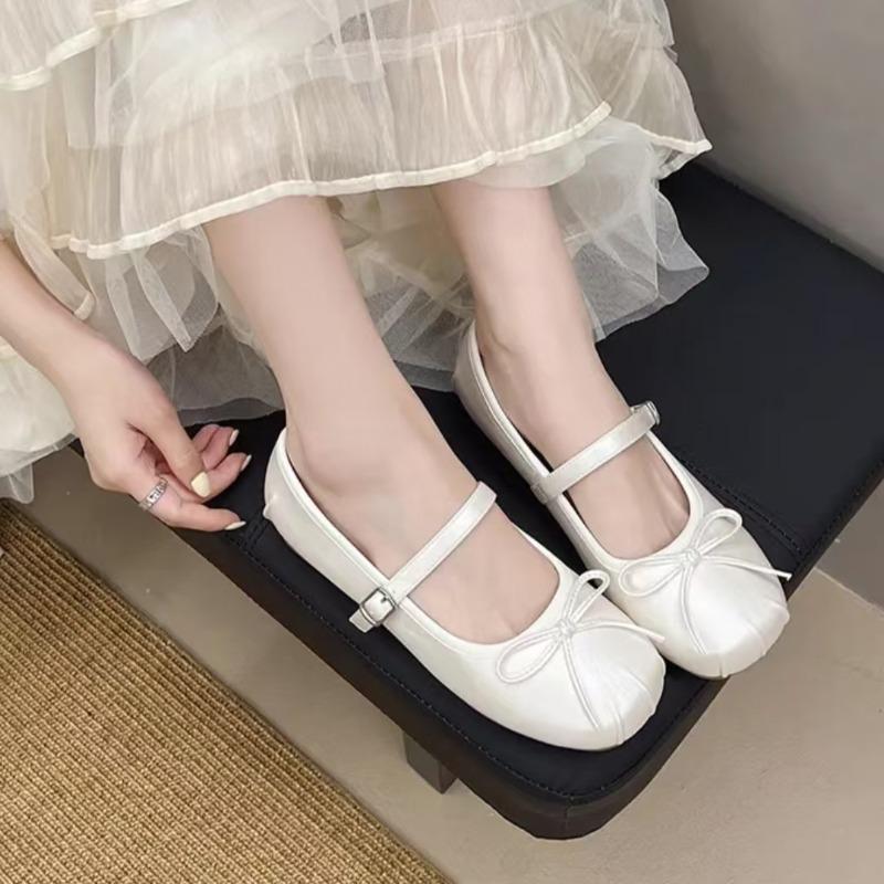 

Модная женская обувь 2025 Бренд Неглубокие женские балетки Модные балетки Новые с бантом-бабочкой Удобные Бестселлер На плоской подошве Низкий каблук 35 бежевый