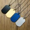 Stainless Steel Tag Pendant Glossy Sweater Chain, Sweater Necklace, Lettering, Personalized Accessories Pn-004