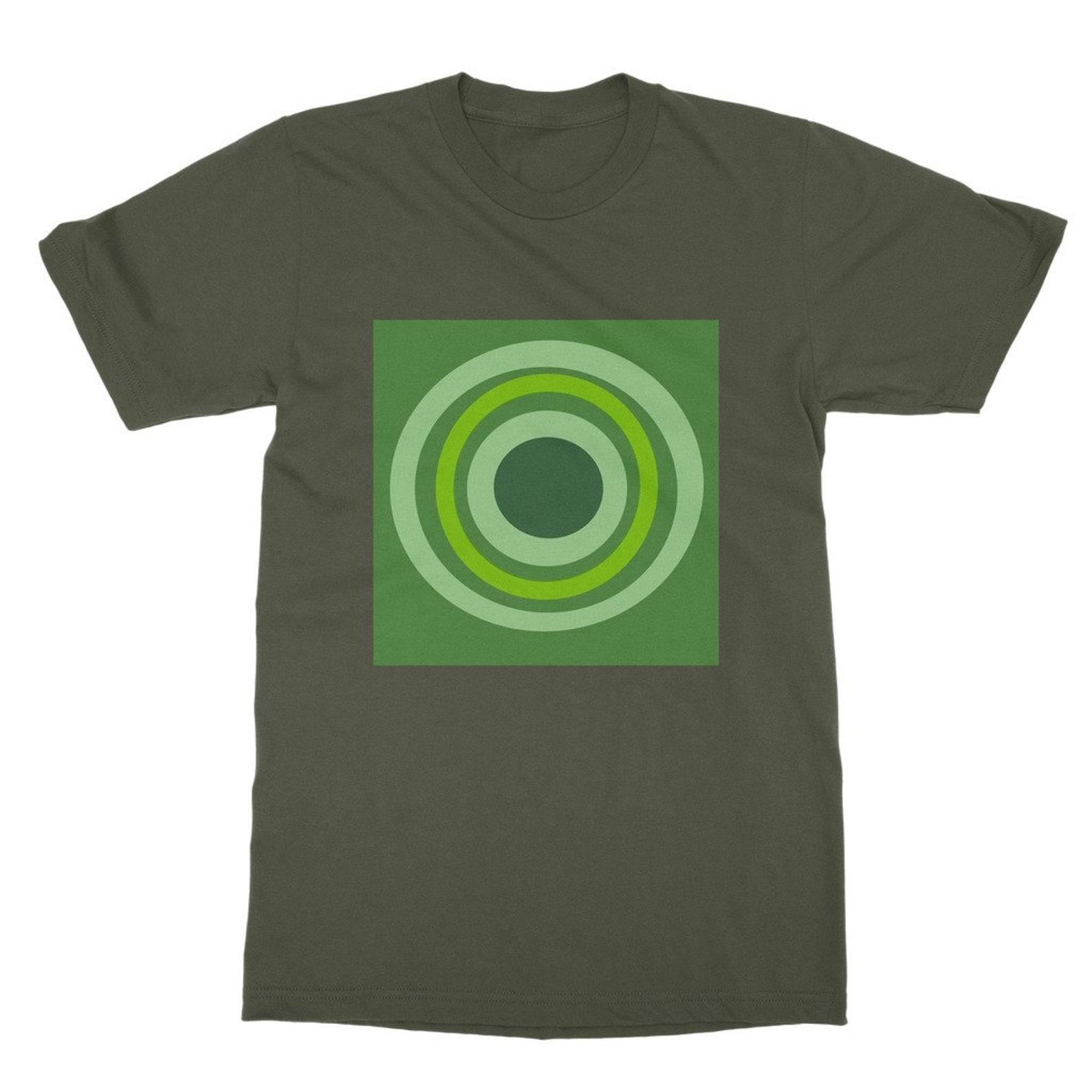 Green Target Unisex T-Shirt, Classic Ringspun Cotton Tee S