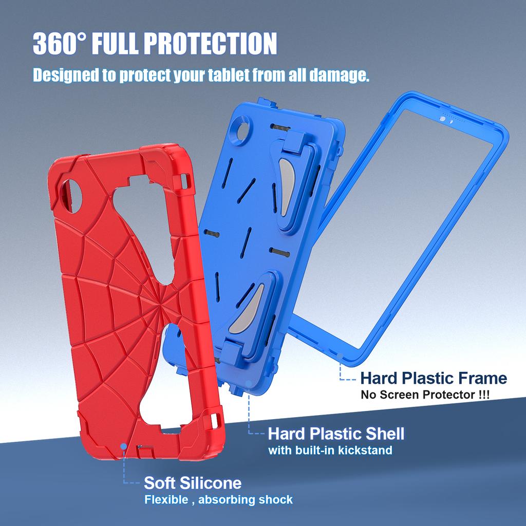 Heavy Duty Case For Samsung Galaxy Tab A9 2023 8.7" SM-X110 X115 X117 Built-in Kickstand Cover Silicone+PC Shockproof Kids Funda