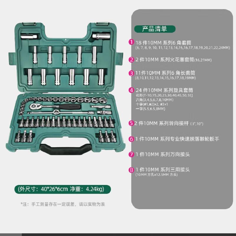 SATA 60-Piece 10mm Socket Set